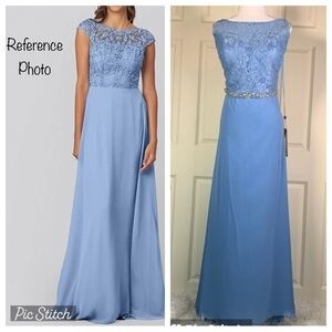 NWT May Queen Couture Embellished Waist Lace Overdress Gown